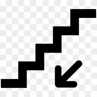 Clip Art Black And White Stock Down Stairs - Down Clipart Black And White - Png Download