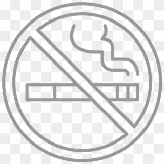 There Is An Option To Smoke On The Terrace Only - No Parking Outline Clipart