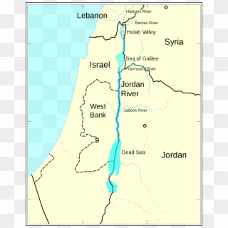 Jordan River Middle East Map Clipart