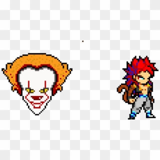 Pennywise And Super Saiyen 4 Gogito - Pennywise Pixel Art Minecraft Clipart