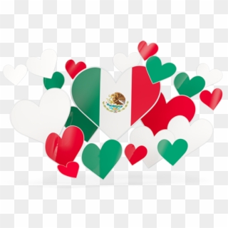 Illustration Of Flag Of Mexico - Pakistan Flag In Heart Shape Clipart