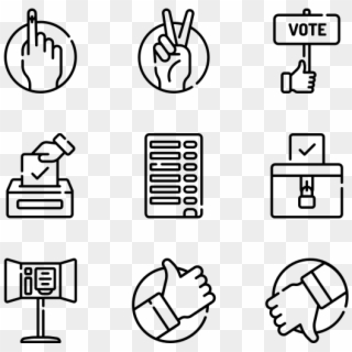 Voting - Line Art Clipart
