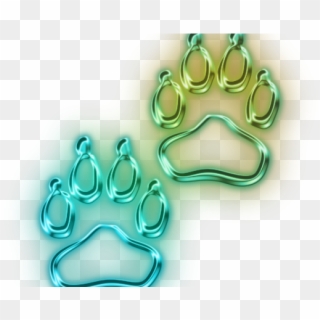 Neon Clipart Dog Paw - Metal - Png Download