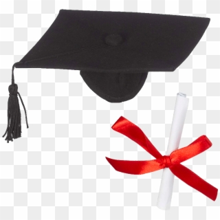 Graduation Hat & Diploma Set - Mortarboard Clipart