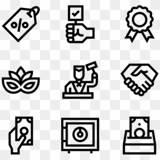 Auction - Information Icons Clipart