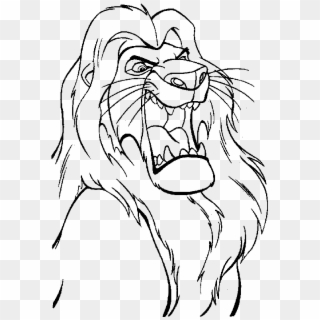Lion King Angry Coloring For Kids - Lion King Drawings Mufasa Clipart