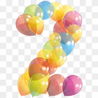 Transparent Two Number Of Balloons Png Clipart Image - Png Transparent Birthday Balloon Png
