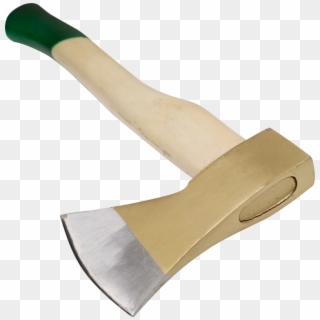 Png Wooden Axe With Green Handle - Axe Wedge Clipart