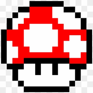 Super Mario Bros Red Mushroom - Super Mario Toad Pixel Art Clipart