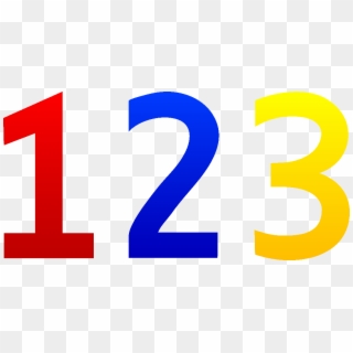 123, 1 2 3 Numbers Clipart Png - Clipart Number 1 Transparent Png