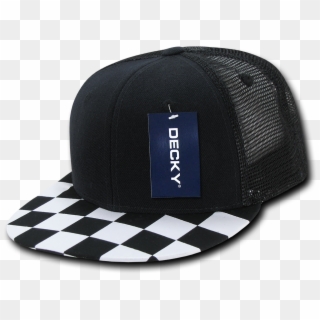 Decky Checkered Racing Flag Trucker Hat Hats Caps Snapback - Baseball Cap Clipart