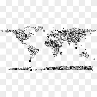 Big Image - World Map Icon Png Clipart