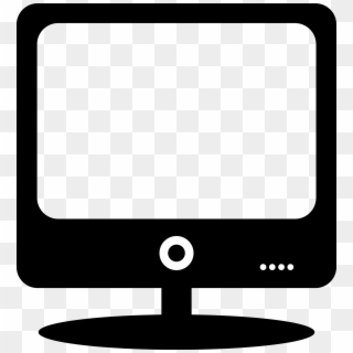 Computer Monitor Icon Png - Computer Clipart Black And White Transparent Png