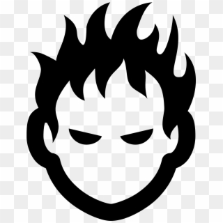 Human Torch Icon - Human Torch Logo Black And White Clipart