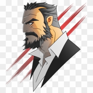 Beard Clipart Wolverine - Anime Old Man Beard - Png Download