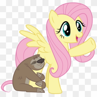Lorthiz, Cute, Fluttershy, Lola The Sloth, Open Mouth, - Fluttershy Sloth Clipart