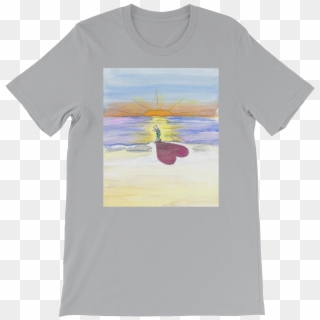 In Love At The Beach Shadow At Sunset Men's And Women's Clipart