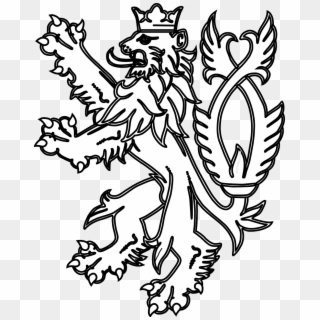 Lion Crown Heraldic Animal - English Lion Clipart