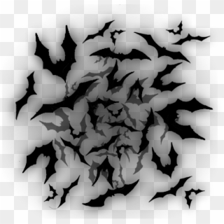 Swarm Bats - Illustration Clipart