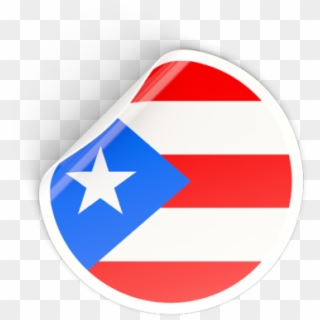 Illustration Of Flag Of Puerto Rico - Bandera De Puerto Rico En Circulo Clipart