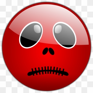 Sad Emoji Clipart Red Faced - Halloween Smiley Face - Png Download