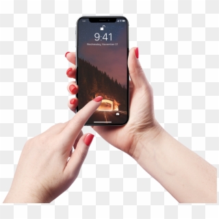 Download - Iphone X Mockup With Hand Premium Clipart
