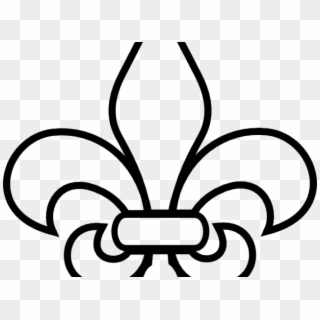 Fleur De Lis Outline - New Orleans Saints Svg Free Clipart