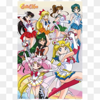 Sailor Scouts Poster - Sailor Moon A2 Poster Clipart