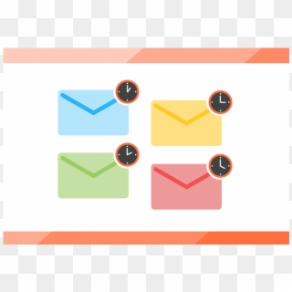 Email Clock Icon Vector - Marketing Clipart
